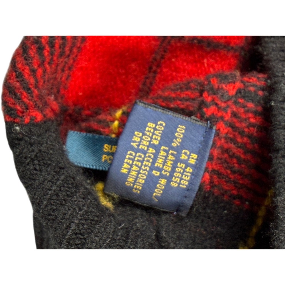 Polo Ralph Lauren Sweater Mens Large Red Plaid Shawl Neck Scottish Yarn - Picture 10 of 15